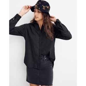 Madewell Denim Oversized Ex-Boyfriend Shirt in Lunar Wash